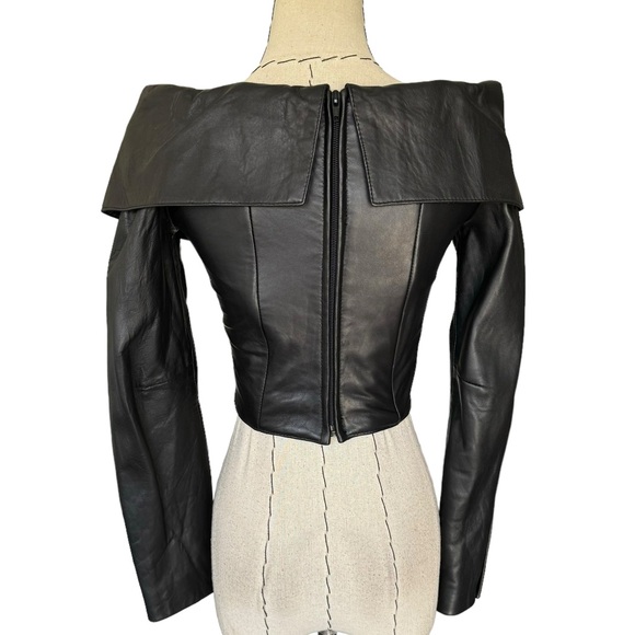 Rare 80s Vintage North Beach Leather Michael Hoban Cropped Top Jacket XS - Picture 7 of 15